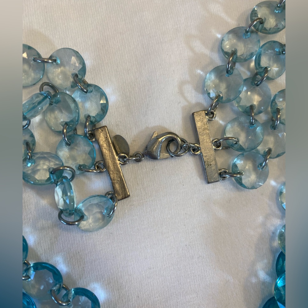 Chico’s Multi Strands Gradient Teal Colored Beads… - image 7